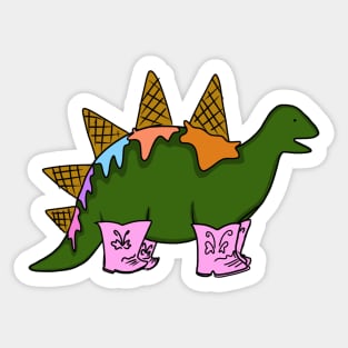 Icecream Dinosaur Sticker